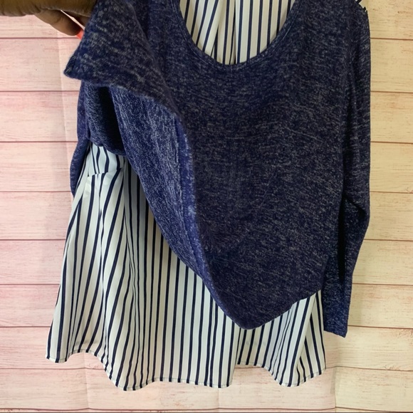 Lane Bryant Striped Layered Blouse Size 18/20 - Picture 2 of 5